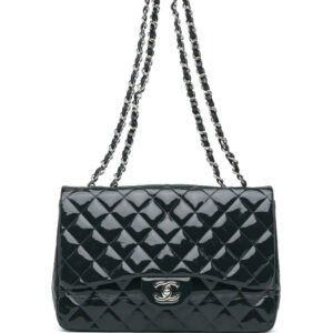 CHANEL  2009-2010 Jumbo Classic Patent Double Flap shoulder bag