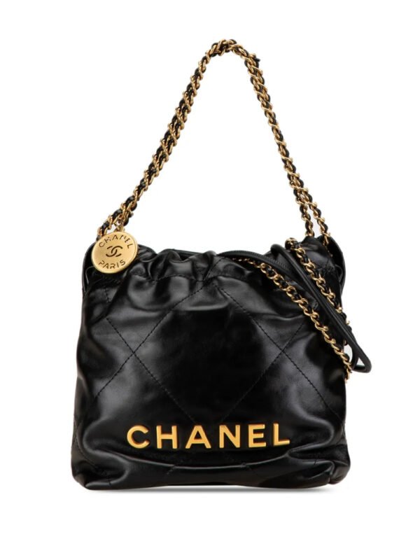 CHANEL 2021-2024 Mini Shiny Calfskin 22 satchel - 图片 2