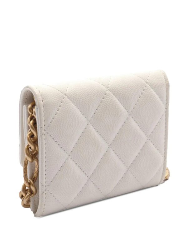 CHANEL 2021 Quilted Caviar Card Holder on Chain crossbody bag - 图片 2