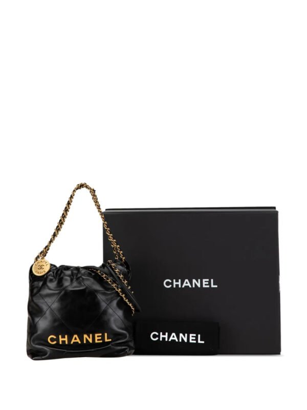 CHANEL 2021-2024 Mini Shiny Calfskin 22 satchel - 图片 8